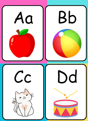 alphabets flash cards